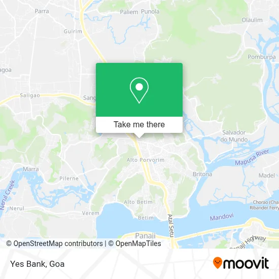 Yes Bank map