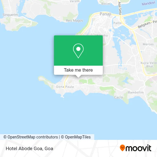 Hotel Abode Goa map