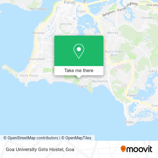 Goa University Girls Hostel map