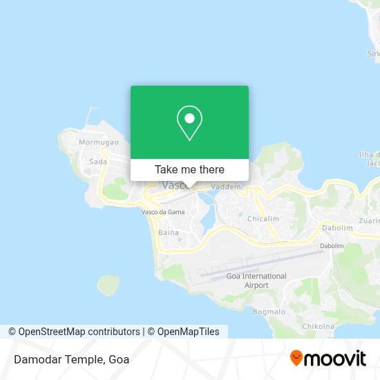 Damodar Temple map