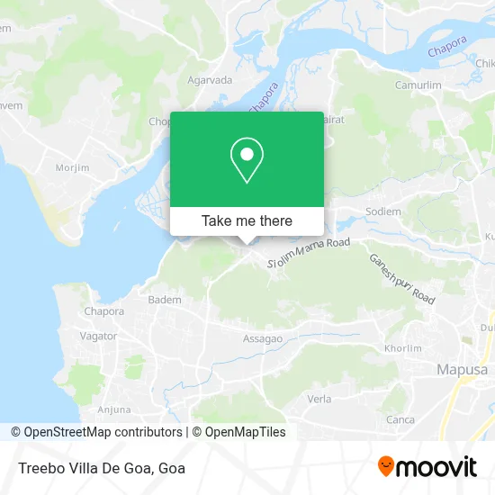 Treebo Villa De Goa map