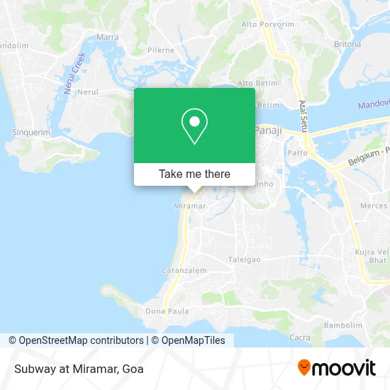 Subway at Miramar map