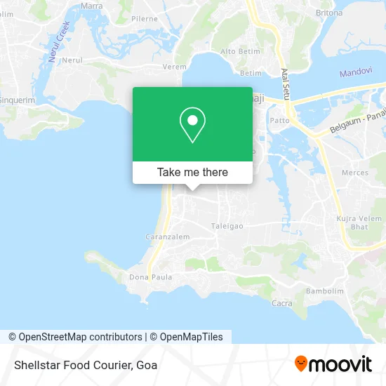 Shellstar Food Courier map
