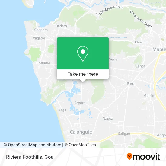 Riviera Foothills map
