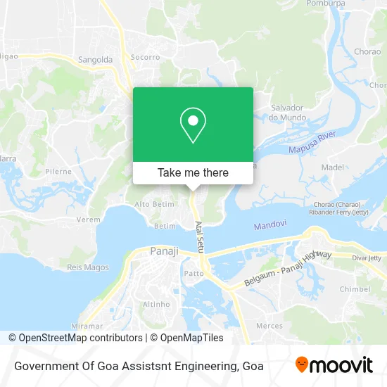 Government Of Goa Assistsnt Engineering map