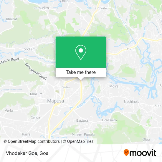 Vhodekar Goa map