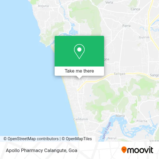 Apollo Pharmacy Calangute map
