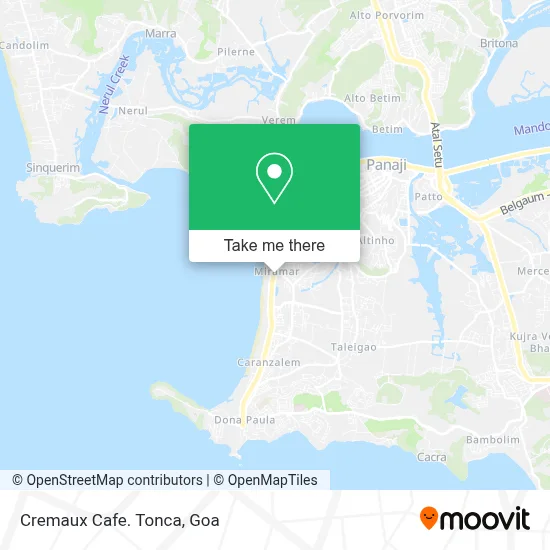 Cremaux Cafe. Tonca map
