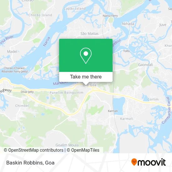Baskin Robbins map