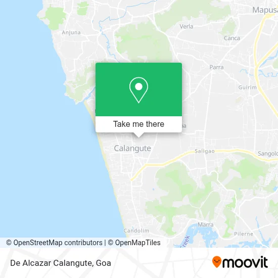 De Alcazar Calangute map