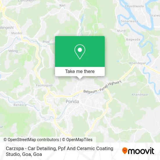 Carzspa - Car Detailing, Ppf And Ceramic Coating Studio, Goa map