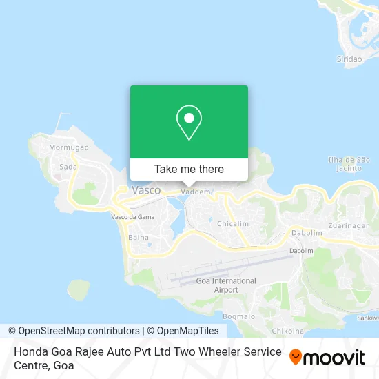 Honda Goa Rajee Auto Pvt Ltd Two Wheeler Service Centre map