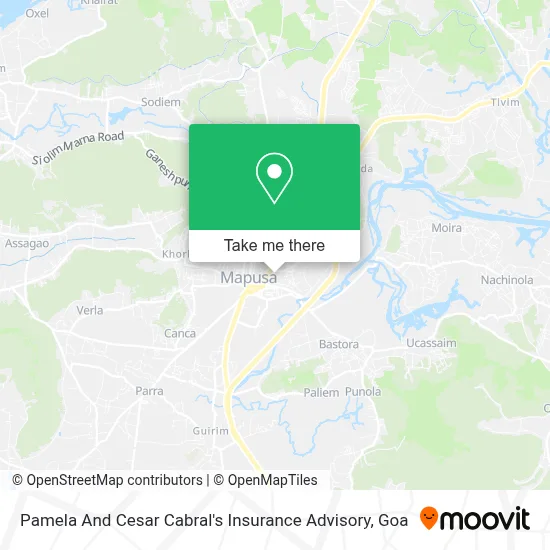 Pamela And Cesar Cabral's Insurance Advisory map