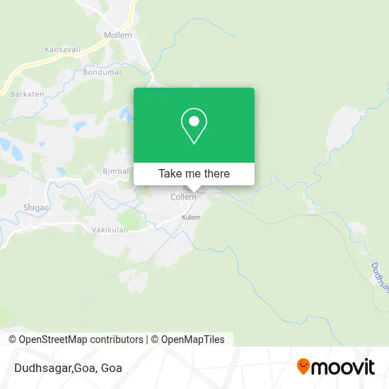 Dudhsagar,Goa map