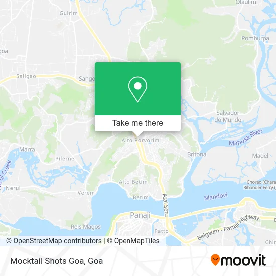Mocktail Shots Goa map
