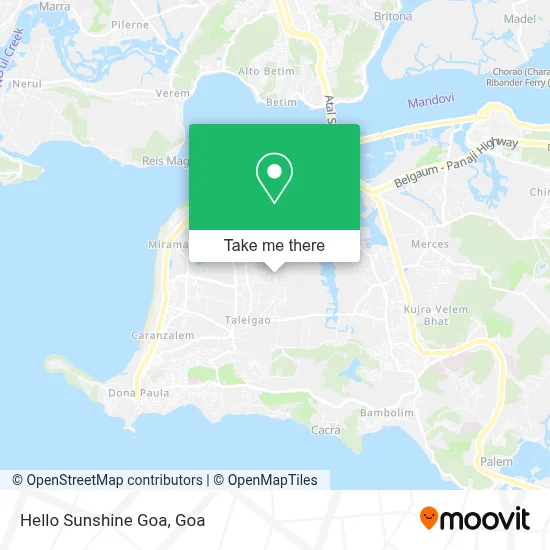 Hello Sunshine Goa map