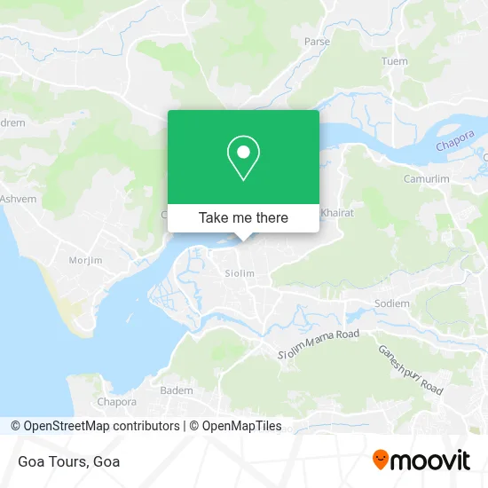 Goa Tours map