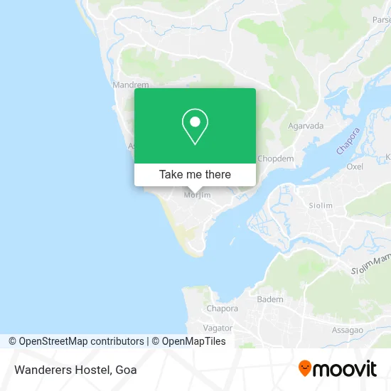 Wanderers Hostel map