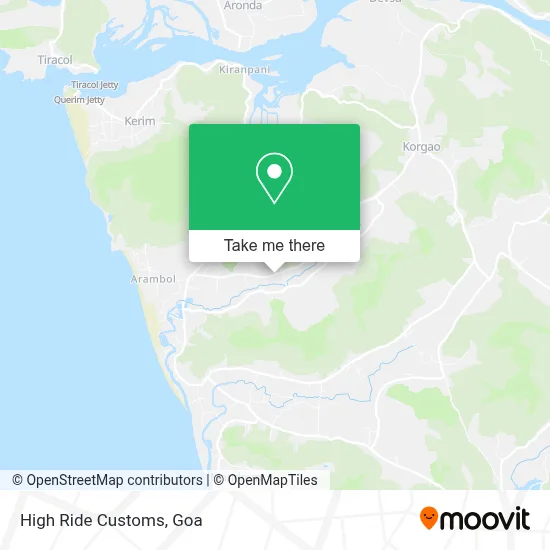 High Ride Customs map