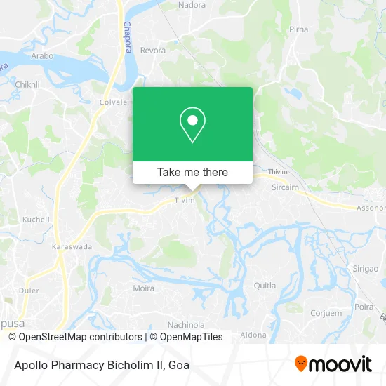 Apollo Pharmacy Bicholim II map