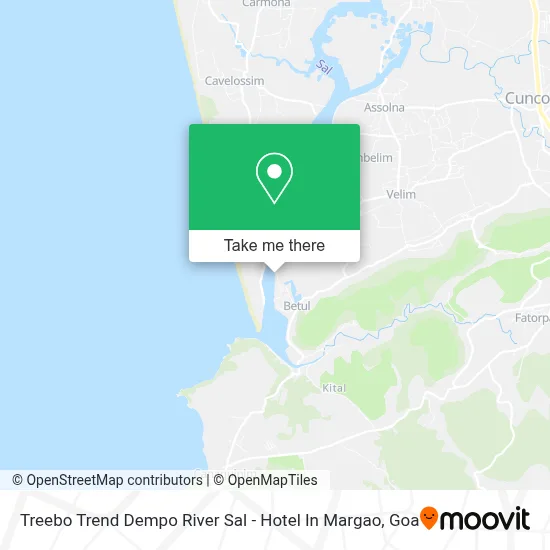 Treebo Trend Dempo River Sal - Hotel In Margao map