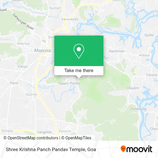 Shree Krishna Panch Pandav Temple map