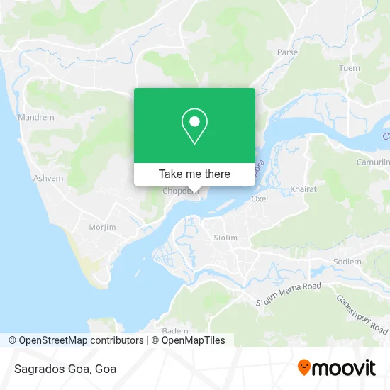 Sagrados Goa map
