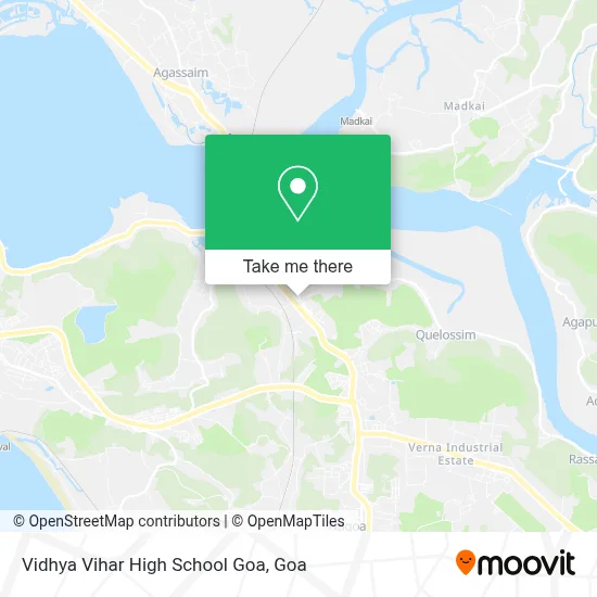 Vidhya Vihar High School Goa map