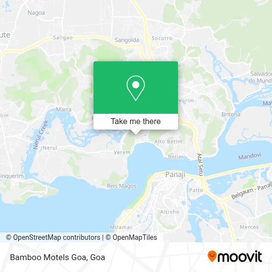Bamboo Motels Goa map
