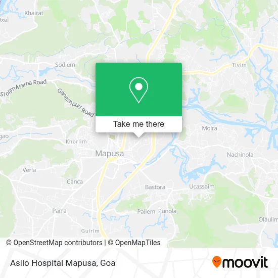 Asilo Hospital Mapusa map