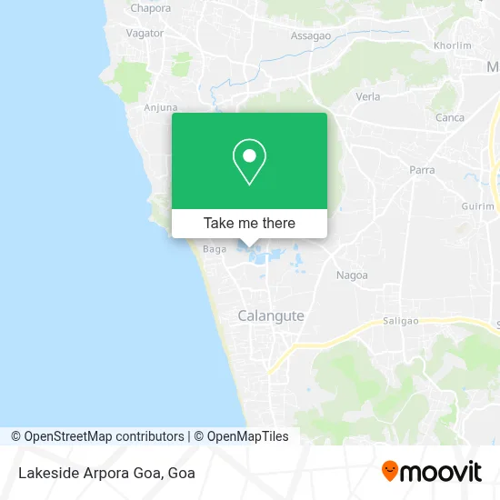 Lakeside Arpora Goa map