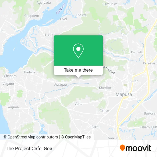 The Project Cafe map