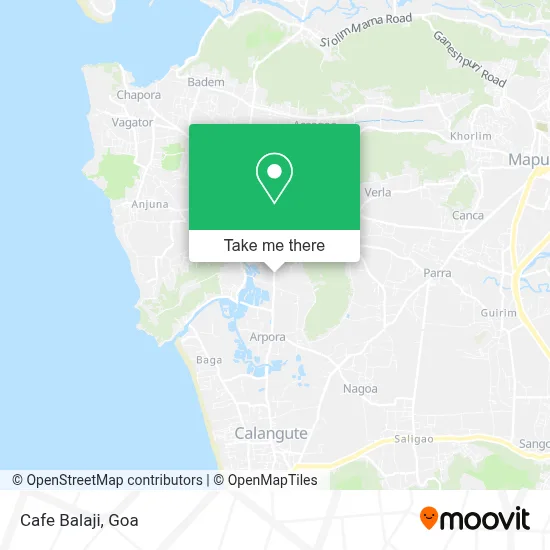 Cafe Balaji map