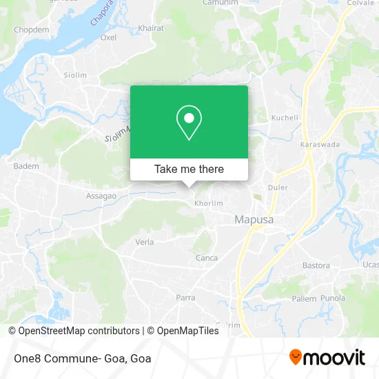 One8 Commune- Goa map