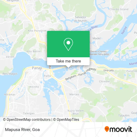 Mapusa River map