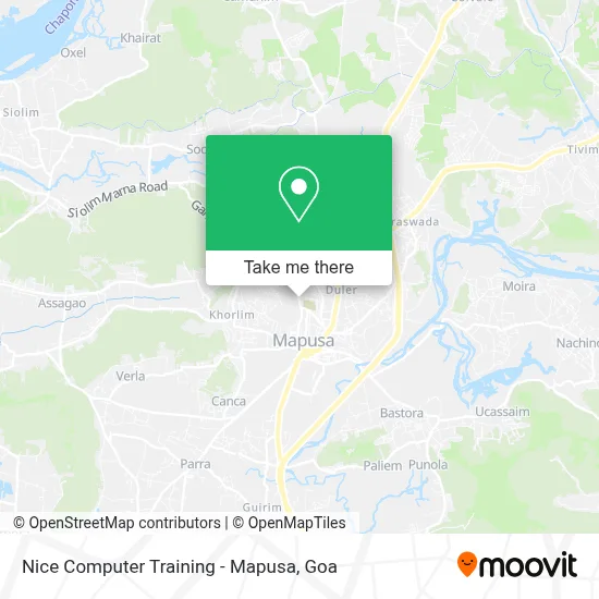 Nice Computer Training - Mapusa map