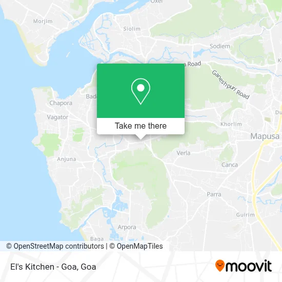 El's Kitchen - Goa map