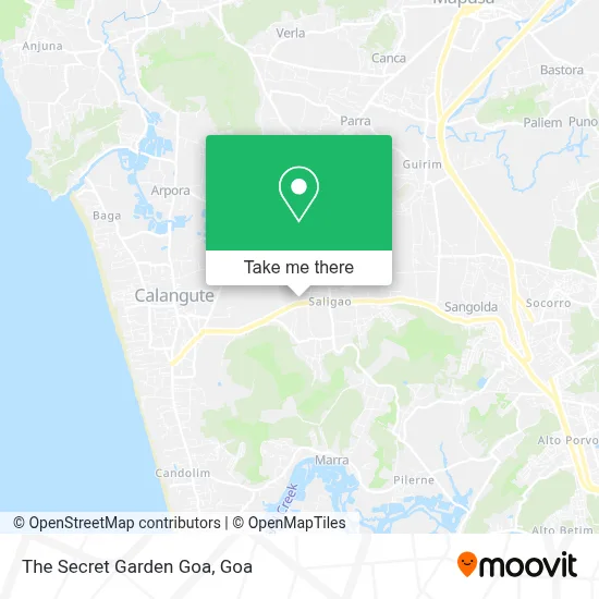 The Secret Garden Goa map