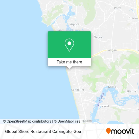 Global Shore Restaurant Calangute map