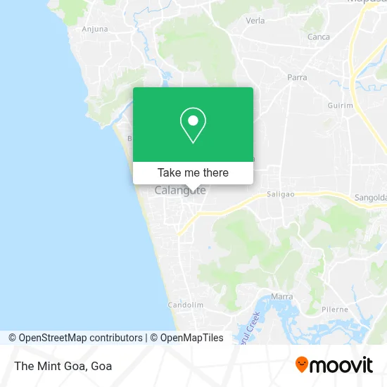 The Mint Goa map