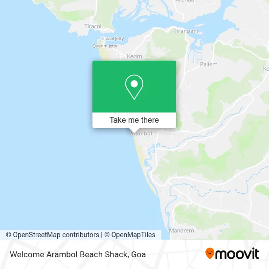 Welcome Arambol Beach Shack map