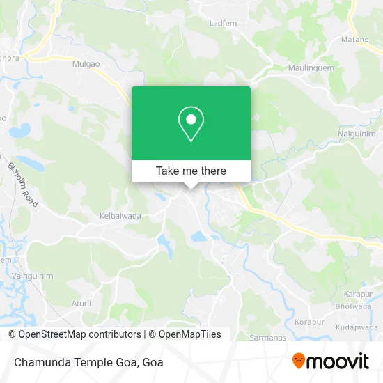 Chamunda Temple Goa map