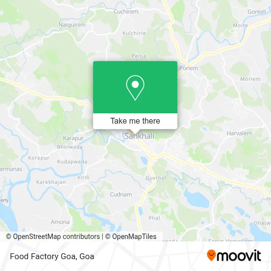 Food Factory Goa map