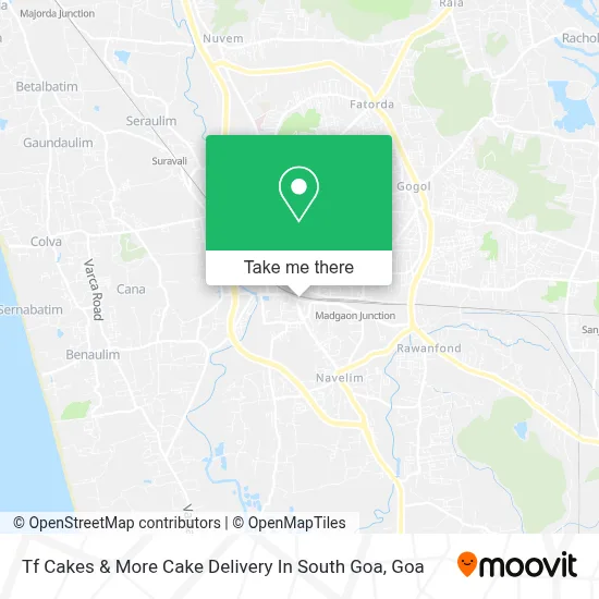 Tf Cakes & More Cake Delivery In South Goa map