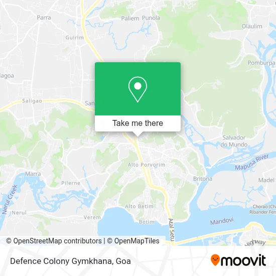 Defence Colony Gymkhana map