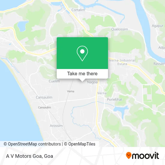 A V Motors Goa map