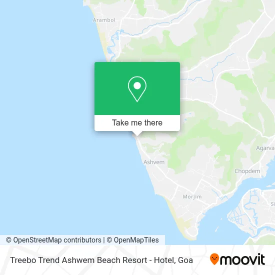 Treebo Trend Ashwem Beach Resort - Hotel map