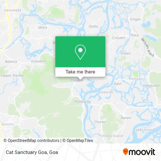 Cat Sanctuary Goa map