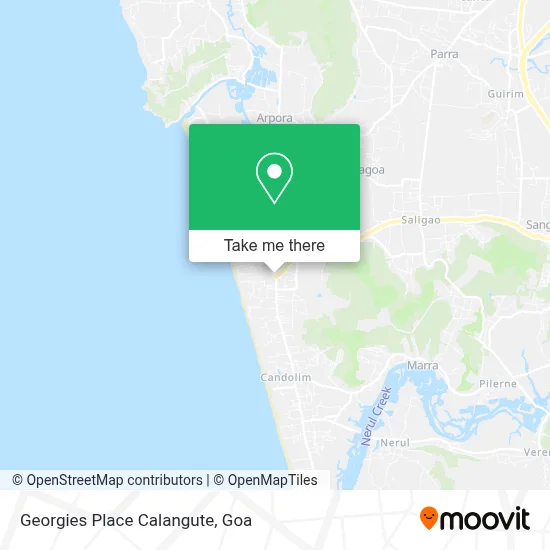 Georgies Place Calangute map
