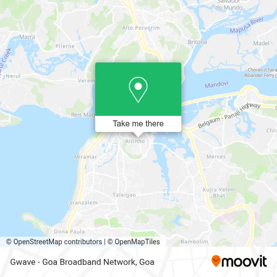 Gwave - Goa Broadband Network map
